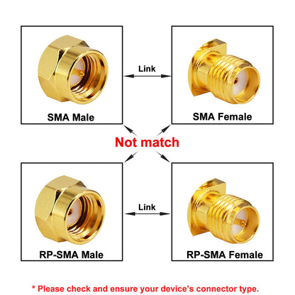 YILIANDUO SMA Male to Female Right Angle 90 Degree Gold Adapter, 2-Pack 6