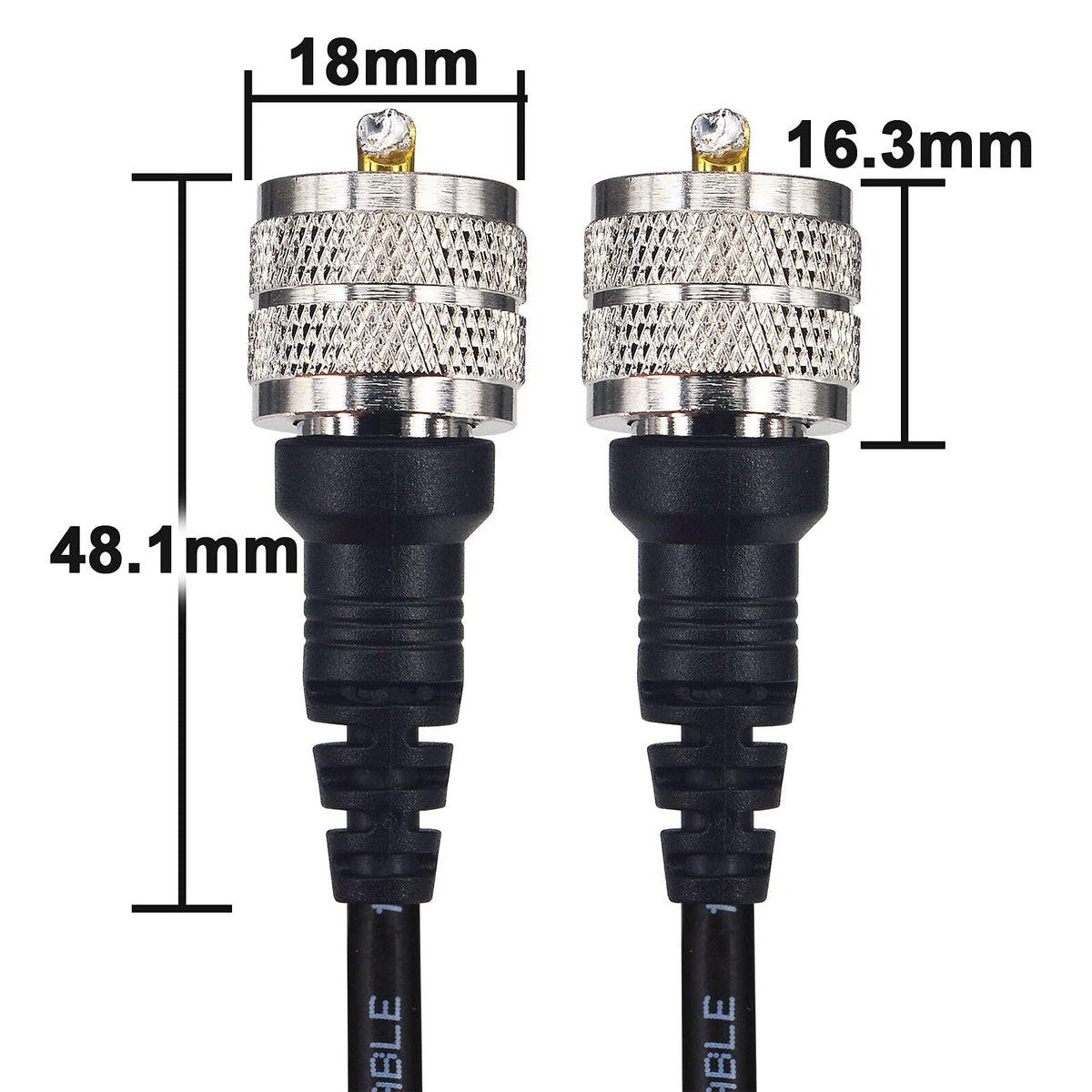 YILIANDUO PL-259 UHF Male to Male RG58 Coax Cable 10M Molded 5