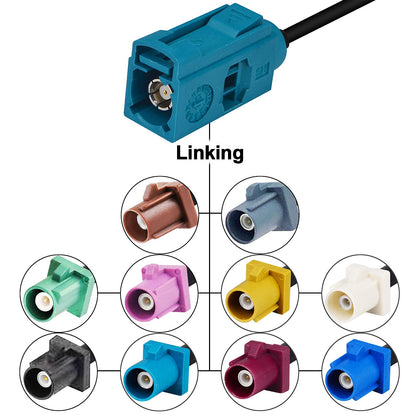 YILIANDUO Fakra Z Female to Female Aerial Extension Cable RG174 50CM 3