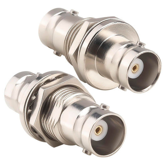 YILIANDUO BNC Female Bulkhead Coupler, 50 / 75 Ohm, 2-Pack - product image 1