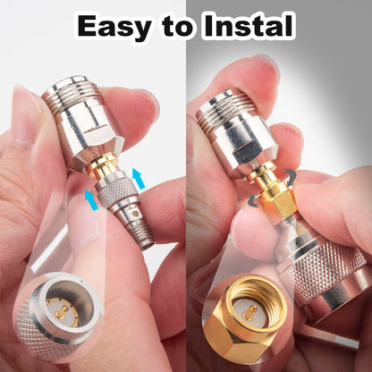 YILIANDUO SMA Quick Push-On Male to Female Adapter, Stainless Steel - product image 2