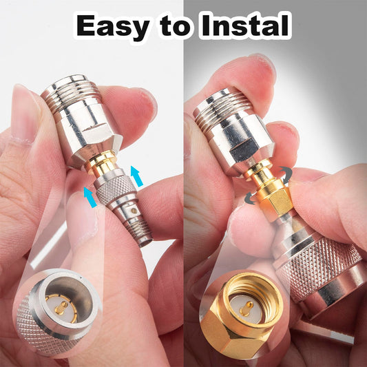 YILIANDUO SMA Quick Push-On Male to Female Adapter, Stainless Steel - product image 2