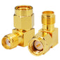 YILIANDUO SMA Male to Female Right Angle 90 Degree Gold Adapter, 2-Pack 1