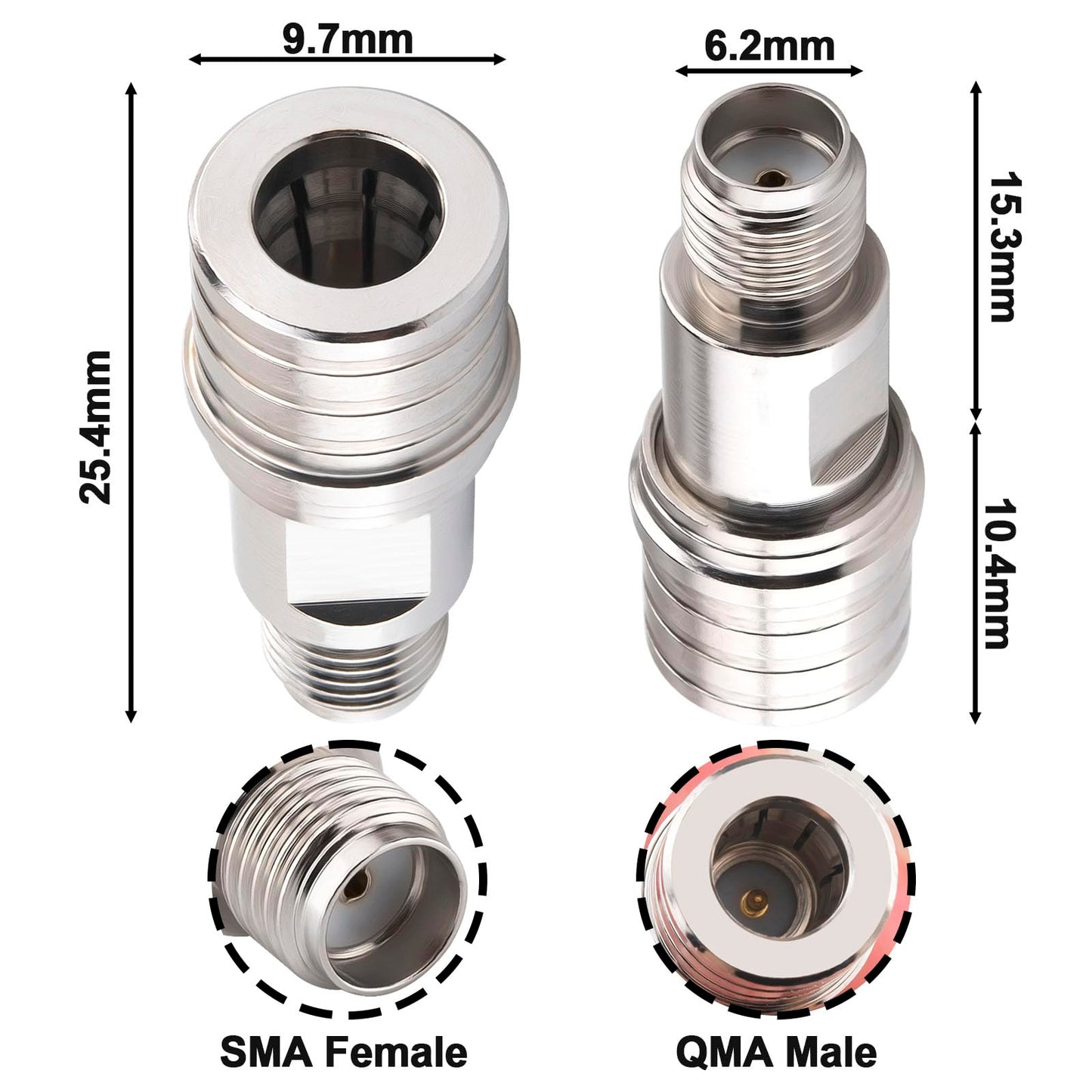 YILIANDUO SMA to QMA Adapter Kit 3 Type 6GHz, 5G Antenna 5