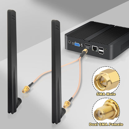 YILIANDUO SMA Male to Dual Female V-Splitter Cable RG316 15cm 2