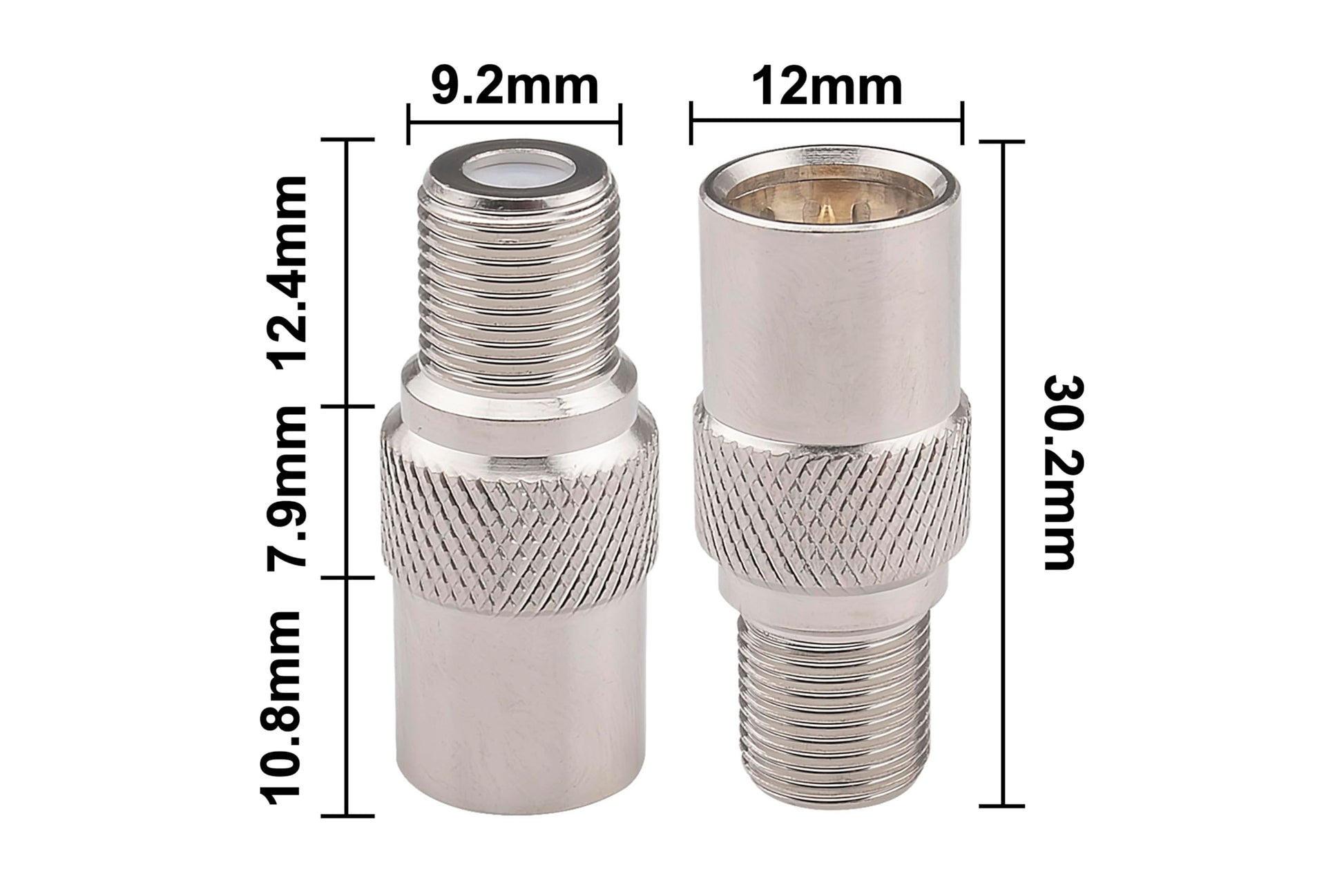 YILIANDUO F Male to Female Push-On RG6 Coax Adapter 75 Ohm, 3-Pack 4