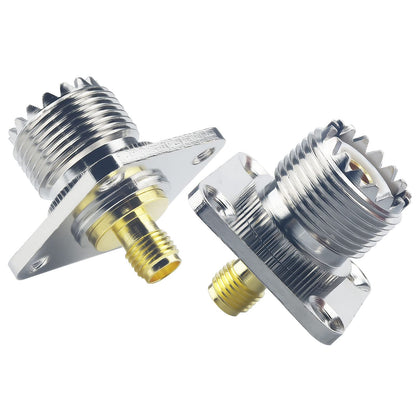 YILIANDUO SMA Female to SO-239 Female 4-Hole Flange Adapter, 2-Pack - product image 5