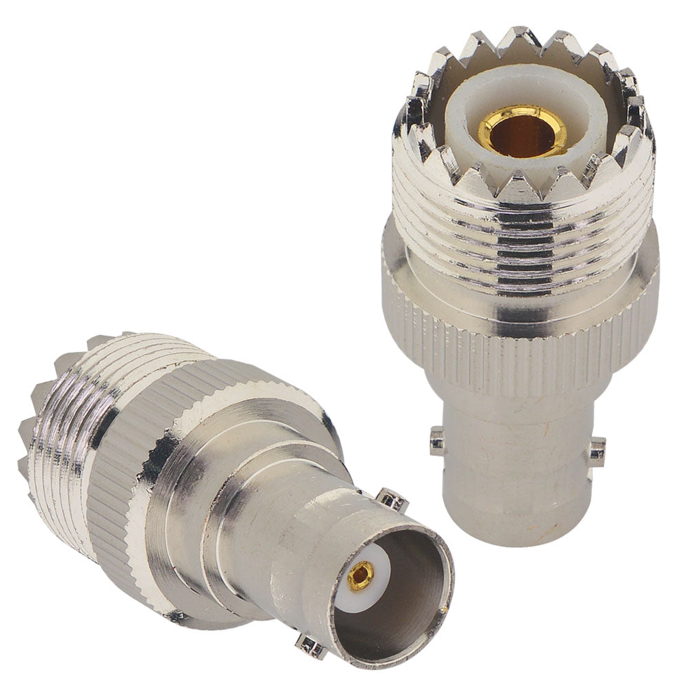 YILIANDUO UHF Female to BNC Female RF Coaxial Adapter 50 Ohm PL259 SO239 to BNC Jack Connector for Ham Radio, CCTV, FPV Antenna, RF Extension Cable 2-Pack