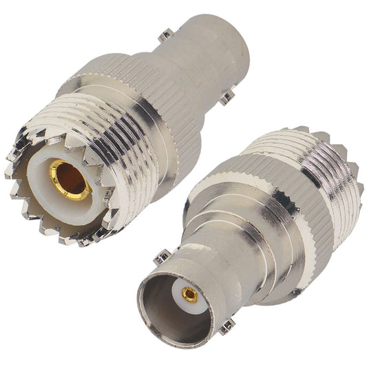 YILIANDUO UHF Female to BNC Female RF Coaxial Adapter 50 Ohm PL259 SO239 to BNC Jack Connector for Ham Radio, CCTV, FPV Antenna, RF Extension Cable 2-Pack