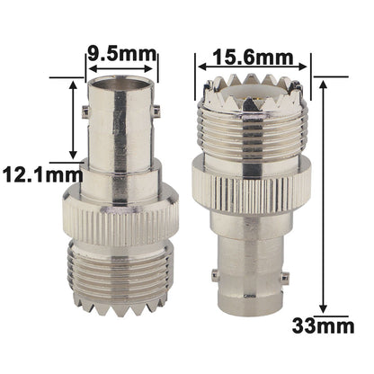YILIANDUO UHF Female to BNC Female RF Coaxial Adapter 50 Ohm PL259 SO239 to BNC Jack Connector for Ham Radio, CCTV, FPV Antenna, RF Extension Cable 2-Pack