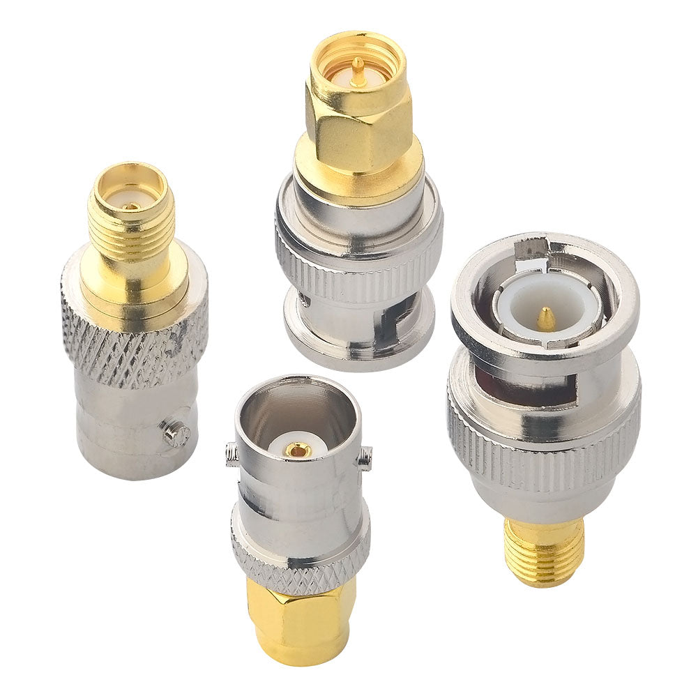 YILIANDUO 4 Pieces SMA to BNC Adapter Kit 50 Ohm RF Coax Connector for Baofeng Antenna, SDR, Handheld Radios, Scanner, Walkie Talkie Coaxial Adapter