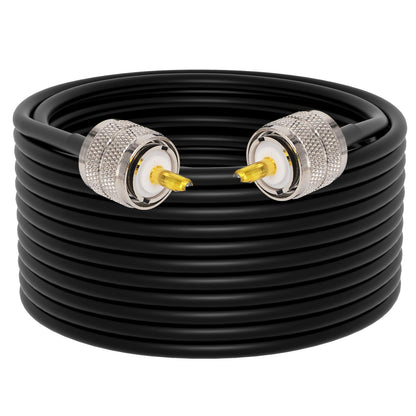 YILIANDUO CB Radio Antenna Cable PL259 UHF Male to Male RG58 Coax Jumper Cable 50CM for CB VHF UHF Ham Radio PMR Wireless LAN Devices SWR Meter Linear Amplifier Dummy Load