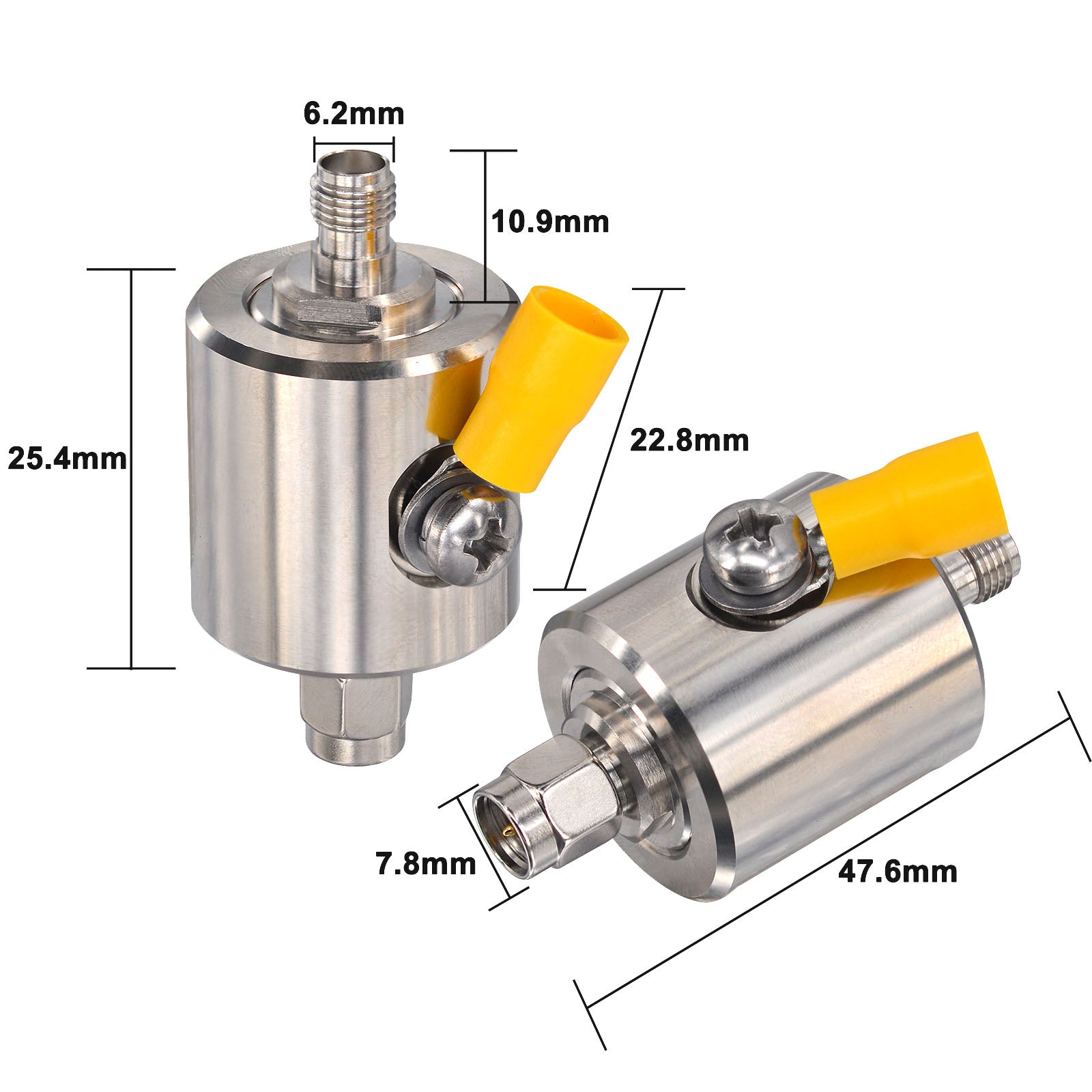 YILIANDUO SMA Coaxial Lightning Protection Surge Protector SMA Male to Female 50 Ohm 0-3GHz Square Coaxial Lightning Surge Protector for GSM 3G 4G LTE Wireless LAN WiFi Antenna