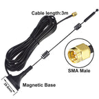 YILIANDUO Dual Band Aerial 9dBi 2.4GHz 5.8GHz SMA Male Antenna with Magnetic Base 3M Cable for WiFi Routers Wireless Video Security Camera Surveillance Truck Car Reversing Monitor 2 Pack