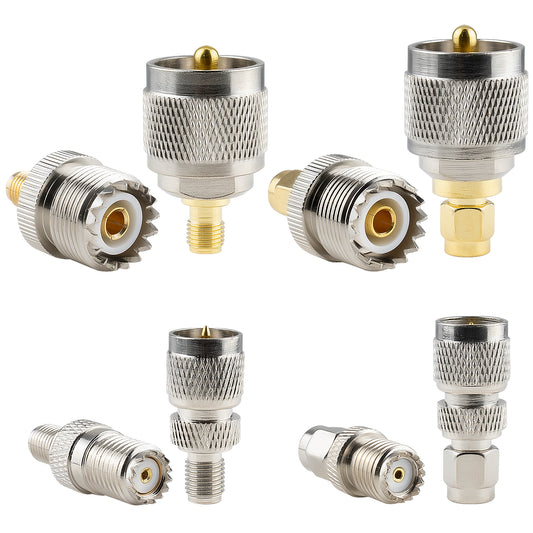 YILIANDUO 8 Type SMA to UHF/Mini UHF RF Coax Adapter Kit SMA to PL259 SO239 UHF Mini UHF Male Female Connector for CB Radio/Handheld Radio Antenna/Walkie Talkie/Amateur Radio