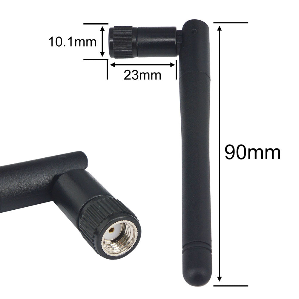 YILIANDUO 2.4GHz 3dBi Omni WiFi Antenna Kit RP-SMA Male + U.FL IPX to RP-SMA Female 15cm Pigtail Cable 2Pack
