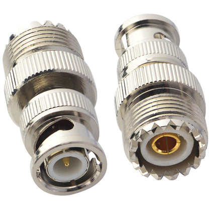 YILIANDUO UHF Female to BNC Male RF Coaxial Adapter 50 Ohm PL259 SO239 to BNC Jack Connector for Ham Radio, CCTV, FPV Antenna, RF Extension Cable 2-Pack