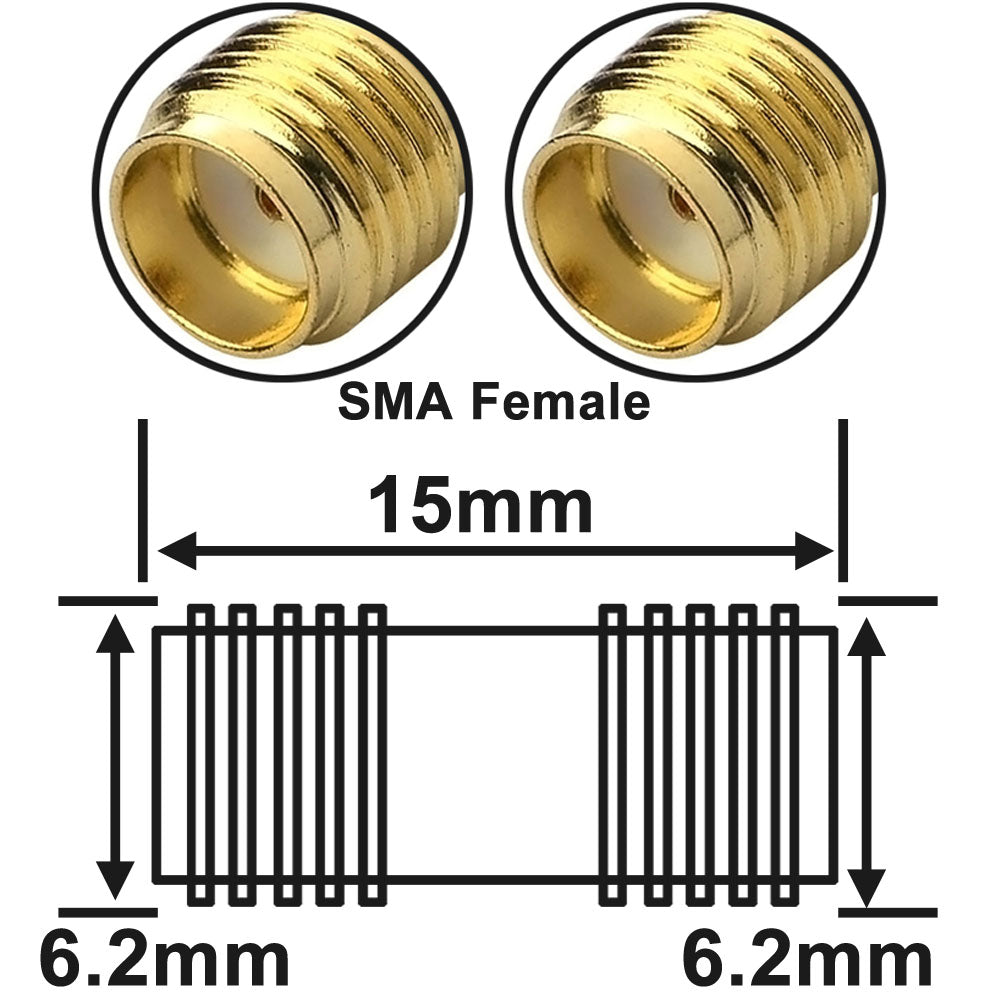 YILIANDUO 6 Type Set SMA Adapter Kit SMA Connector Male to Female Straight Gold-Plated Coax RF Adapter Connector kit