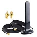 YILIANDUO 4G 5G WiFi Antenna 10dBi Omnidirectional Magnetic Base LTE Antenna with Dual RP-SMA Adapter Cable 2M + TS9 Adapters for Indoor Outdoor 3G/4G/5G/GSM/GPRS Router Iot Gateway Smart Home