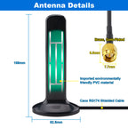 YILIANDUO 4G 5G Antenna 10dBi Outdoor WiFi Antenna Magnetic Base LTE Aerial with Dual SMA Adapter Cable + Upgraded SMA TS9 Adapters for 2G/3G/4G/5G/LTE Wireless Router NB-loT Network