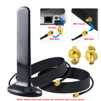 YILIANDUO 4G 5G Antenna 10dBi Outdoor WiFi Antenna Magnetic Base LTE Aerial with Dual SMA Adapter Cable + Upgraded SMA TS9 Adapters for 2G/3G/4G/5G/LTE Wireless Router NB-loT Network
