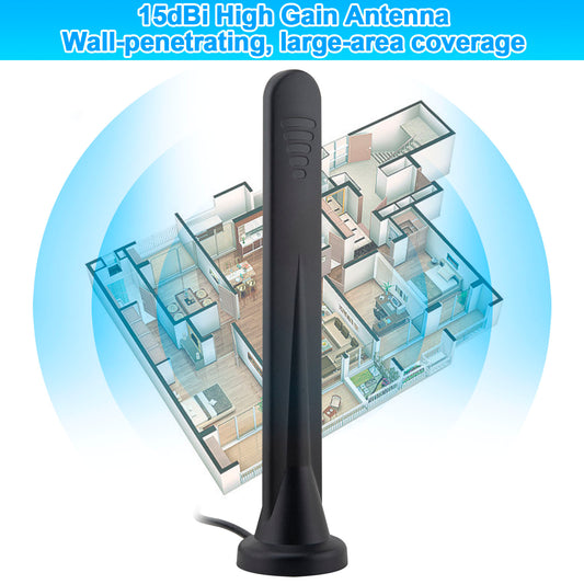 YILIANDUO 4G 5G LTE Antenna 5dBi SMA Male Magnetic Base 600-6000MHz Omni-Directional 3M RG174 Cable for Router IoT Vehicle 2-Pack