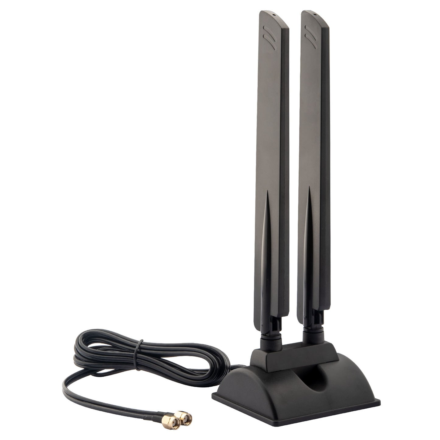 YILIANDUO WiFi 6E Tri-Band Antenna 2.4GHz 5GHz 6GHz 5dBi Omni-Directional Magnetic Base Dual RP-SMA Male 2M RG174 Cable for PC Router Bluetooth