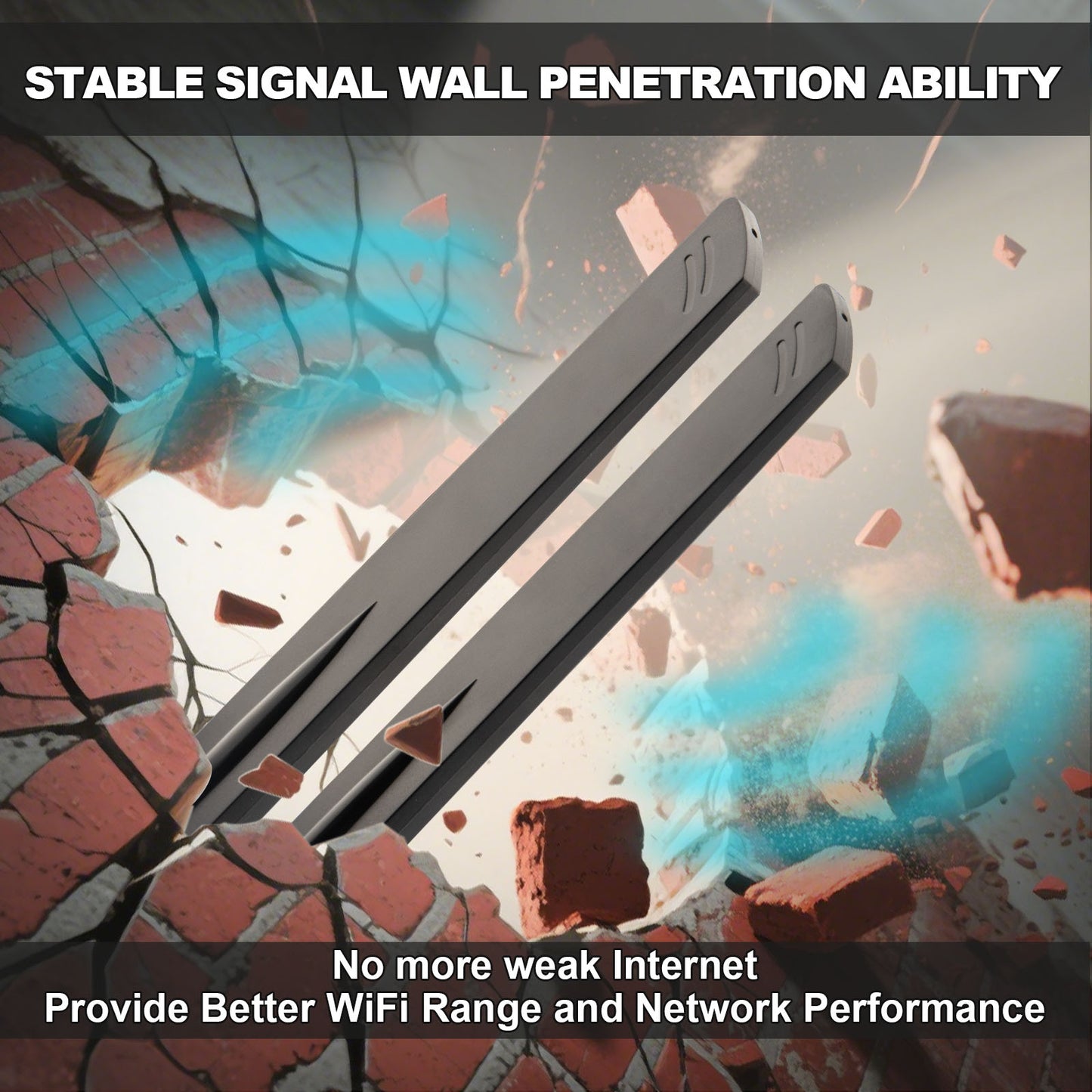YILIANDUO WiFi 6E Tri-Band Antenna 2.4GHz 5GHz 6GHz 5dBi Omni-Directional Magnetic Base Dual RP-SMA Male 2M RG174 Cable for PC Router Bluetooth