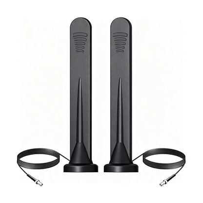 YILIANDUO 4G 5G LTE Antenna 10dBi 600-6000MHz Omnidirectional TS9 Male Magnetic Base 3M RG174 Cable for Router IoT Vehicle 2-Pack