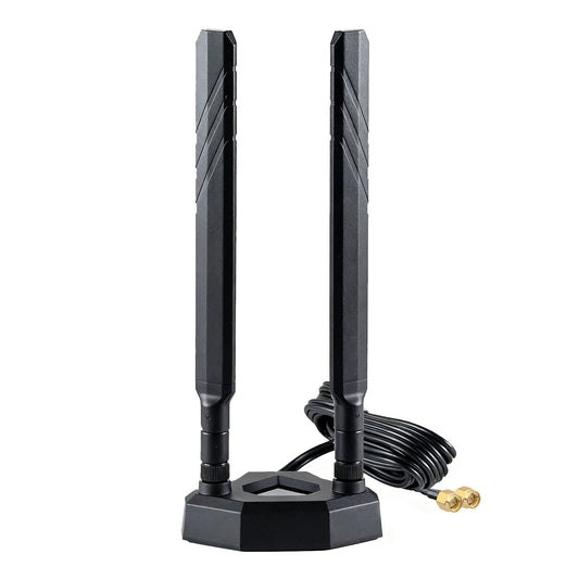 YILIANDUO 5G 4G LTE Antenna 9dBi 600-6000MHz Omni-Directional Magnetic Tri-Base Dual SMA Male 3M Cable for Router PC IoT Smart Home