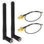 YILIANDUO 2.4GHz 3dBi Omni WiFi Antenna Kit RP-SMA Male + U.FL IPX to RP-SMA Female 15cm Pigtail Cable 2Pack