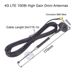 YILIANDUO 10dBi 4G LTE Antenna MIMO SMA Male Antenna with Magnetic Base RG174 3M Cable for WiFi Router Modem Network