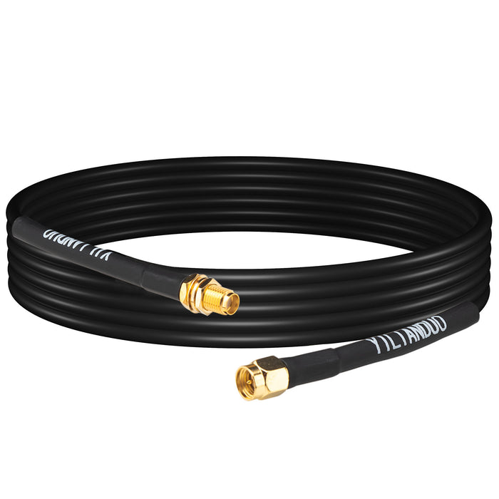 SMA Male to SMA Female Extension Cable, RG58 50Ω, 2m–20m