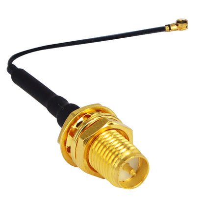 YILIANDUO RP-SMA Female Bulkhead to U.FL IPX MHF4 Mini PCI Antenna Pigtail Cable (2 Pack)
