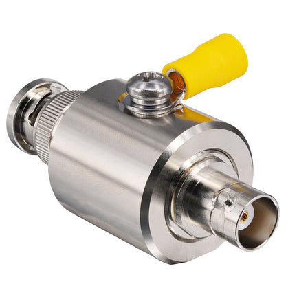 YILIANDUO BNC Coaxial Lightning Arrestor Surge Protector BNC Male to Female 50 Ohm Thunder & Lightning Protection Device for CCTV Camera Video
