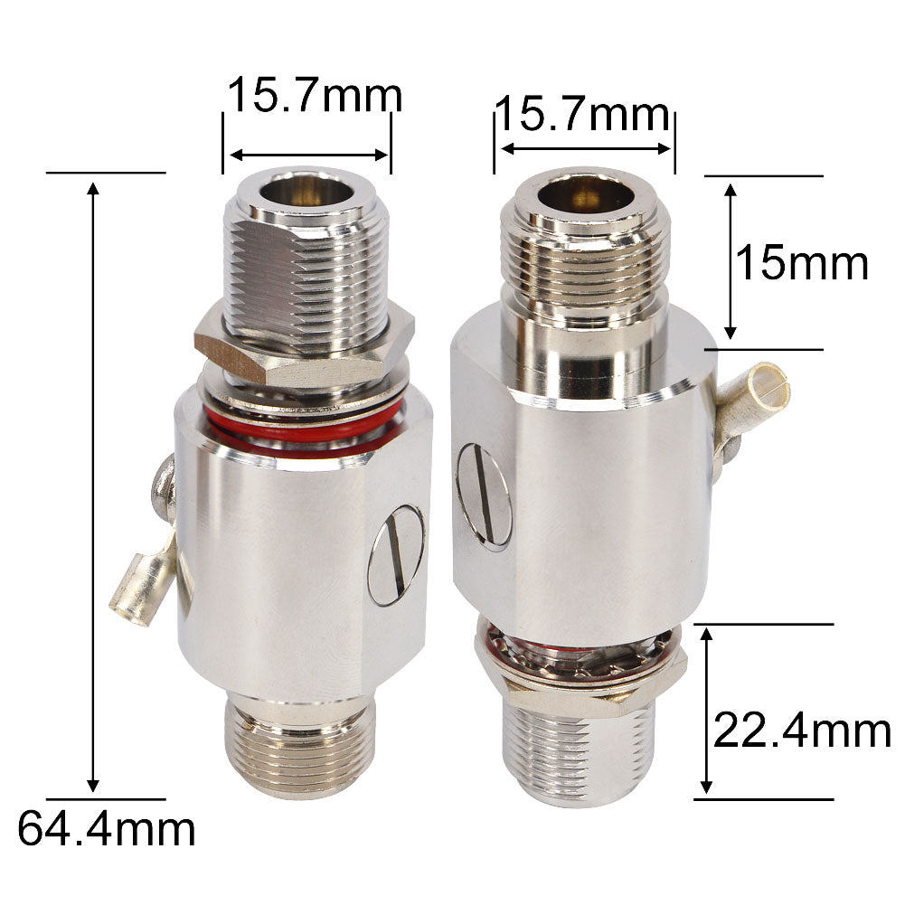 YILIANDUO Coaxial Lightning Surge Protector Lightning Arrester N Male Female 50 Ohm DC 0-6GHz with 90V Gas Tube for Outdoor 4G LTE GPS Ham Antenna 868 MHz LoRaWAN Helium Miner Hotspot Antenna