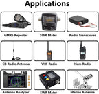 YILIANDUO CB Radio Antenna Cable PL259 UHF Male to Male RG58 Coax Jumper Cable 50CM for CB VHF UHF Ham Radio PMR Wireless LAN Devices SWR Meter Linear Amplifier Dummy Load