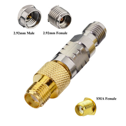YILIANDUO 2.92mm Male Female Precision Microwave Connector RF Adapter | DC-40GHz 50Ω Stainless Steel, Mechanically Compatible with SMA Connectors