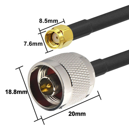 YILIANDUO Low Loss LMR240 Coaxial Cable RP-SMA Male to N Male for LoRaWAN Helium Hotspot Miner RAK Nebra Bobcat 4G LTE Router Antenna Extension