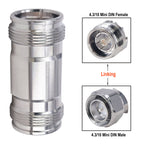 YILAINDUO 4.3/10 Mini DIN Connector Coaxial Mini DIN Male Female Adapter 4.3-10 Connector Adapter for Distributed Antenna System (DAS) Base Stations Wireless Infrastructure