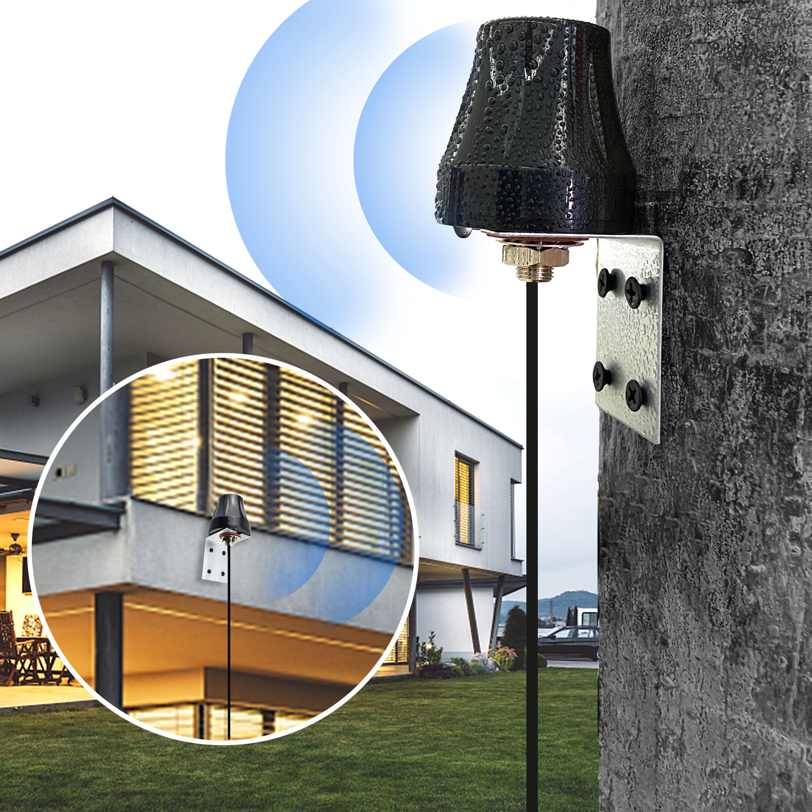 YILIANDUO 4G LTE Antenna Outdoor Wall Mount Waterproof SMA Male Aerial + SMA to TS9 Adapter Pigtail Cable for WiFi Router Mobile Hotspot Wireless Modem Router Gateway Trail Camera