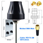 YILIANDUO 4G LTE Antenna Outdoor Wall Mount Waterproof SMA Male Aerial + SMA to TS9 RF Adapter for WiFi Router Mobile Hotspot Wireless Modem Router Gateway Trail Camera