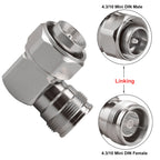 YILAINDUO 4.3/10 Mini DIN Connector Coaxial Mini DIN Male Female Adapter 4.3-10 Connector Adapter for Distributed Antenna System (DAS) Base Stations Wireless Infrastructure