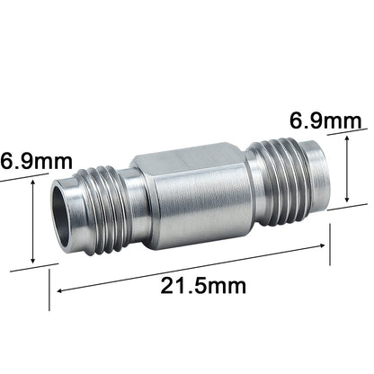 YILIANDUO 2.4mm Male Female Precision RF Millimeter Wave Adapter | DC-50GHz 50Ohm Passivated Stainless Steel High Frequency Test Connector