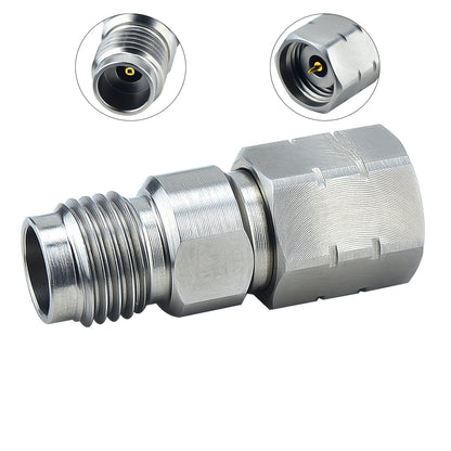 YILIANDUO 2.4mm Male Female Precision RF Millimeter Wave Adapter | DC-50GHz 50Ohm Passivated Stainless Steel High Frequency Test Connector