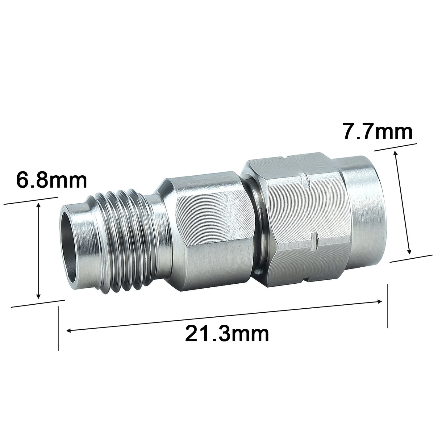 YILIANDUO 2.4mm to 3.5mm Precision RF Millimeter Wave Adapter | DC-34GHz 50Ω Stainless Steel High Frequency Test Connector