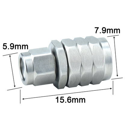 YILIANDUO 1.0mm  to 1.85mm Male Female Precision Cross-Series RF Adapter | DC-67GHz 50Ω Passivated Stainless Steel Ultra-High Frequency Millimeter Test Connector, 1.85mm Mechanically Compatible with 2.4mm Connectors