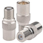 YILIANDUO F-Type Push-On Coax Connector 75 Ohm All-Copper F Quick Male to Female RG6 Coaxial Cable Adapter for Sky Q, Virgin Media Hub, Caravan TV and RG6 Satellite Dish 3-Pack