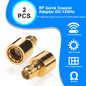 YILIANDUO SMA/RP-SMA Quick Coax Adapter Male to Female 50 Ohm DC-12GHz Gold-Plated Brass for Antennas Wifi CCTV SDR 2-Pack