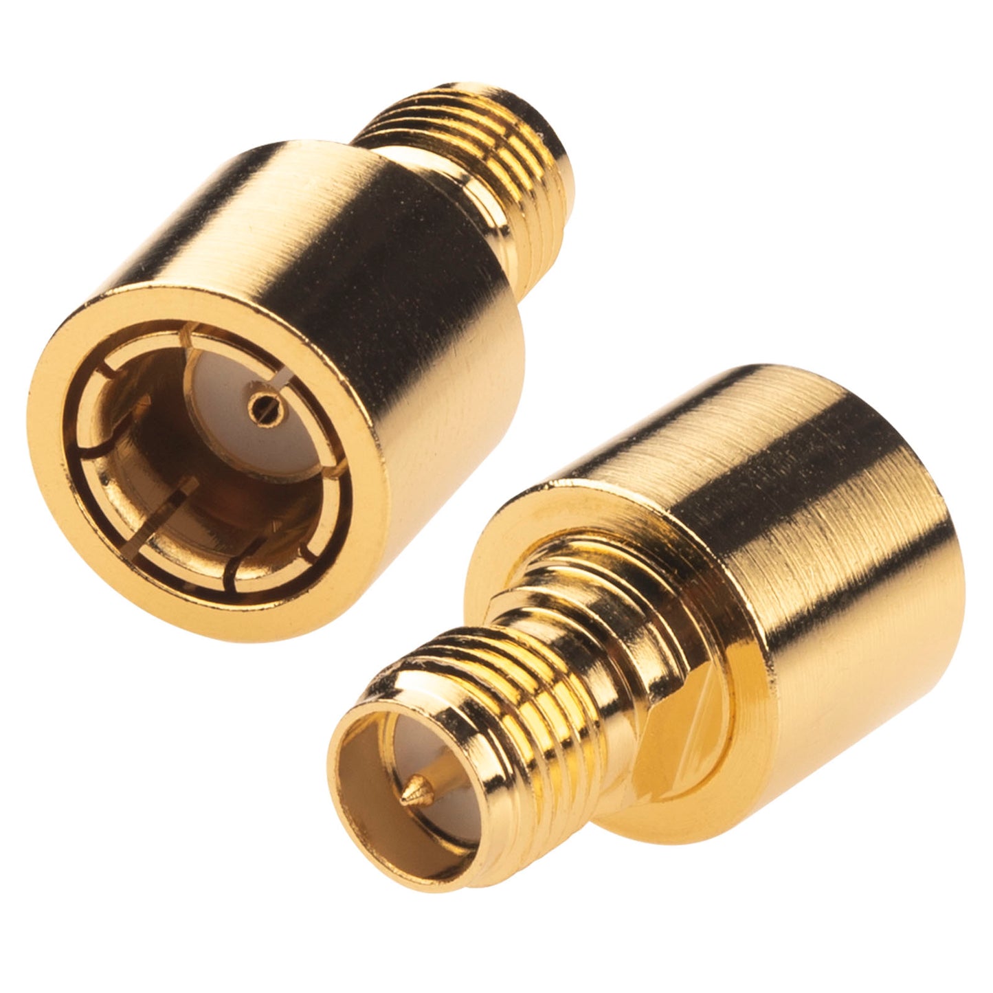 YILIANDUO SMA/RP-SMA Quick Coax Adapter Male to Female 50 Ohm DC-12GHz Gold-Plated Brass for Antennas Wifi CCTV SDR 2-Pack